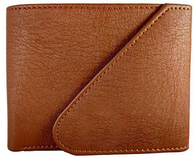 

Eagle Buzz Men Tan Genuine Leather Wallet(6 Card Slots), Cut style chaku