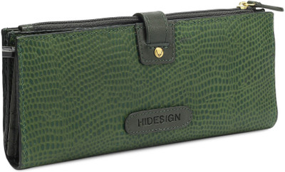 

Hidesign Women Casual Green Genuine Leather Wallet(13 Card Slots), Liz eme ran emer