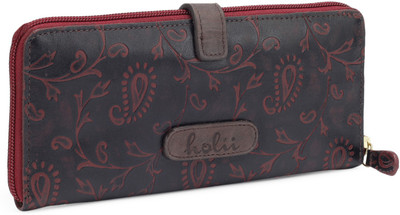 

Holii Women Casual Brown Genuine Leather Wallet(8 Card Slots)