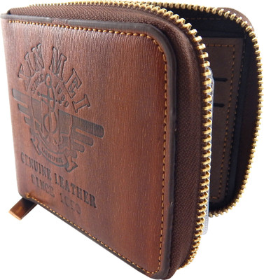

Bovi'S Men Brown Artificial Leather, Fabric Wallet(8 Card Slots)