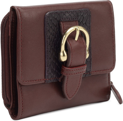 

Hidesign Women Trendy, Casual, Evening/Party Maroon Genuine Leather Wallet(6 Card Slots), Marsala