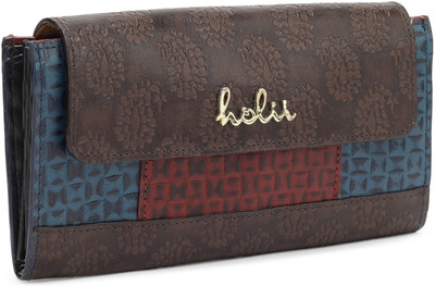 

Holii Women Casual Brown Genuine Leather Wallet(12 Card Slots)