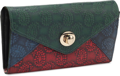 

Holii Women Evening/Party Multicolor Genuine Leather Wallet(12 Card Slots), Green
