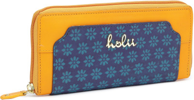

Holii Women Casual, Evening/Party Yellow, Blue Genuine Leather Wallet(8 Card Slots)