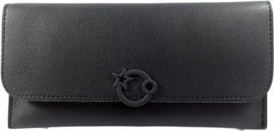 

SB Women Casual Black Artificial Leather Wallet(6 Card Slots)