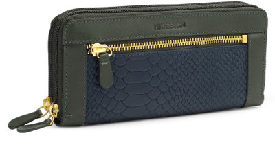 

Hidesign Women Casual Blue, Green Genuine Leather Wallet(8 Card Slots), Green blue