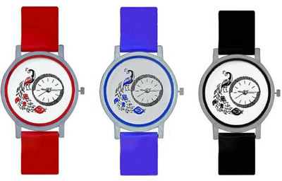 

Swan New Desing Peacock Combo-3 Watch Watch - For Girls