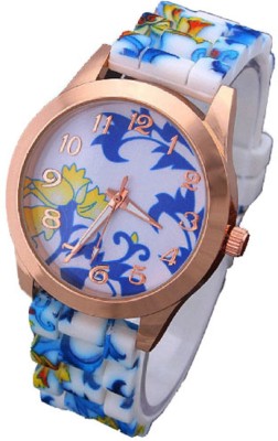 COSMIC COLORFUL FLOWERS BIG SIZE DIAL -35 mm diameter party wear LADIES & WOMEN Analog Watch  - For Girls