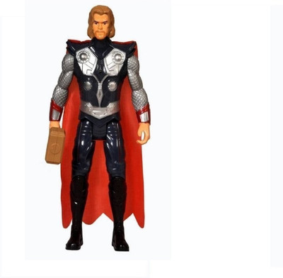 

fedexo Avengers Thor Action Figure with weapons and LED light fuction Age Of Ultron Action Figure Twist and Move Avengers Toy For Kids(Black)