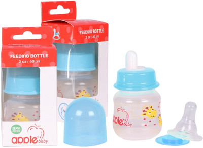 

Apple Baby Feeding Bottle For Babies- 60 ml - 60 ml(Blue)