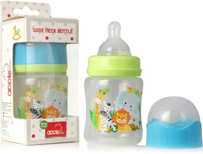 

Apple Baby Feeding Bottle - Blue With Green - 240 ml(blue)