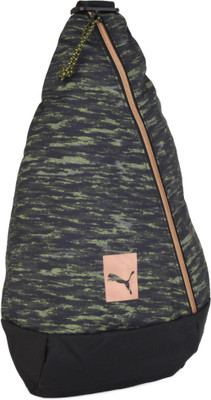 

Puma Prime X-Body Bag 2 L Medium Backpack(Black, Green), Puma black-avocado-velvet rope