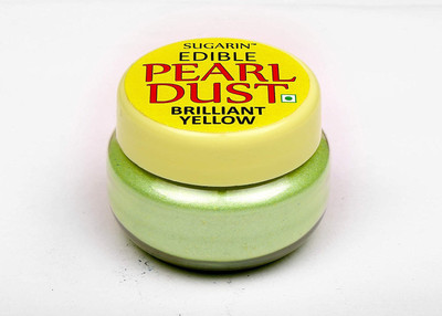 

SUGARIN Edible Pearl Dust, Brilliant Yellow Icing(4.25 g, NA)