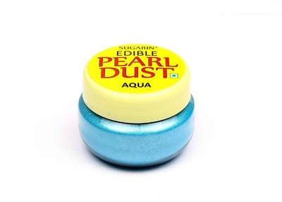 

SUGARIN Edible Pearl Dust, Aqua Icing(4.25 g, NA)