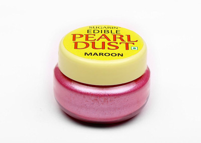 

SUGARIN Edible Pearl Dust, Maroon Icing(4.25 g, NA)