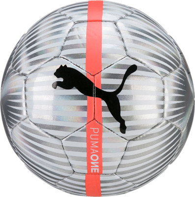 

Puma One Chrome mini Football - Size: (Pack of 1, Silver, White-silver- black-f