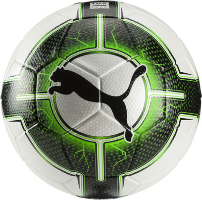 

Puma evoPOWER Vigor 3.3 Tournament Football - Size: (Pack of 1, Black, White, White-green gecko-black