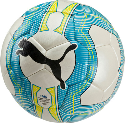 

Puma evoPOWER 4.3 Club (IMS Appr) Football - Size: (Pack of 1, White, Green, White-atomic blue-safety yellow