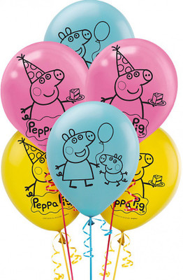 

PARTY PROPZ Printed STO2190 Balloon(Multicolor, Pack of 6)