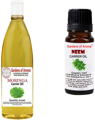

Gardens Of Aroma Moringa Carrier Oil And Neem Carrier Oil(210 ml)