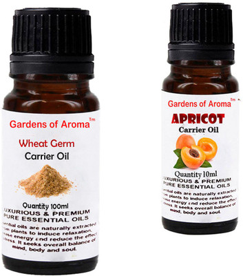 

Gardens Of Aroma Wheat germ Carrier Oil And Apricot Carrier Oil(110 ml)