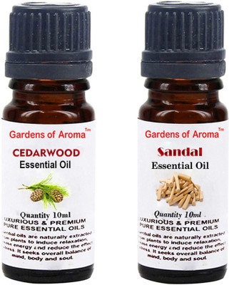 

Gardens Of Aroma Cedarwood Essential Oil And Sandal Essential Oil(20 ml)