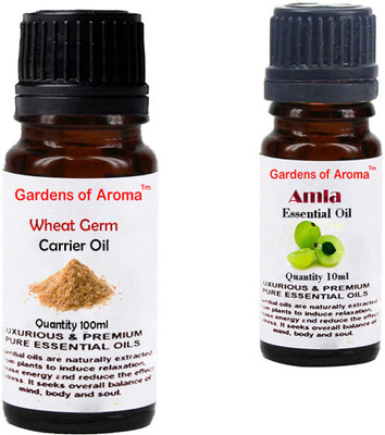

Gardens Of Aroma Wheat germ Carrier Oil And Amla Essential Oil(110 ml)