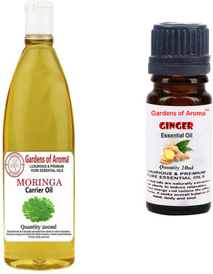 

Gardens Of Aroma Moringa Carrier Oil And Ginger Essential Oil(210 ml)