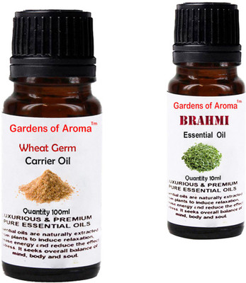 

Gardens Of Aroma Wheat germ Carrier Oil And Brahmi Essential Oil(110 ml)