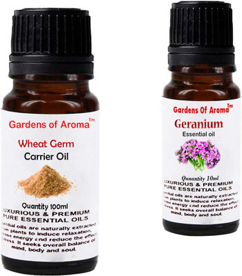 

Gardens Of Aroma Wheat germ Carrier Oil And Geranium Essential Oil(110 ml)