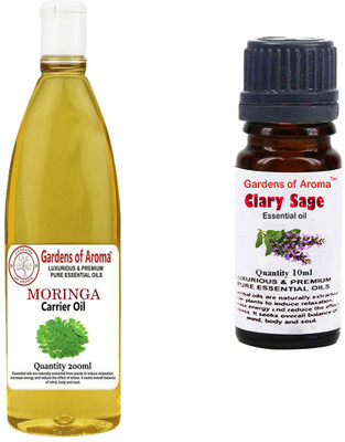 

Gardens Of Aroma Moringa Carrier Oil And Clary sage Essential Oil(210 ml)