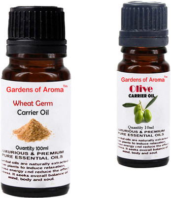 

Gardens Of Aroma Wheat germ Carrier Oil And Olive Carrier Oil(110 ml)