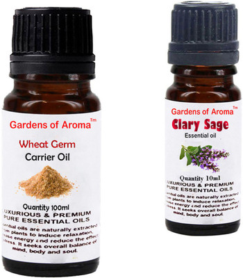 

Gardens Of Aroma Wheat germ Carrier Oil And Clary sage Essential Oil(110 ml)
