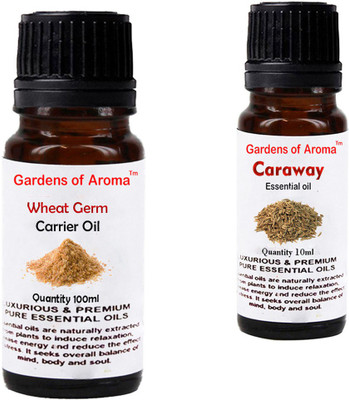 

Gardens Of Aroma Wheat germ Carrier Oil And Caraway Essential Oil(110 ml)