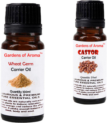 

Gardens Of Aroma Wheat germ Carrier Oil And Castor Carrier Oil(110 ml)