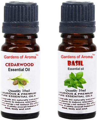 

Gardens Of Aroma Cedarwood Essential Oil And Basil Essential Oil(20 ml)