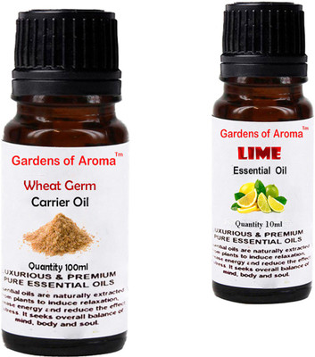 

Gardens Of Aroma Wheat germ Carrier Oil And Lime Essential Oil(110 ml)