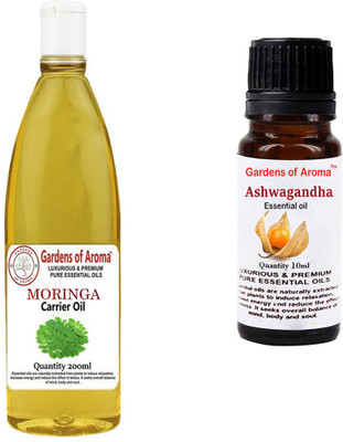 

Gardens Of Aroma Moringa Carrier Oil And Ashwagandha Essential Oil(210 ml)