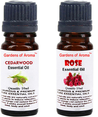 

Gardens Of Aroma Cedarwood Essential Oil And Rose Essential Oil(20 ml)