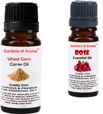 

Gardens Of Aroma Wheat germ Carrier Oil And Rose Essential Oil(110 ml)