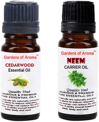 Gardens Of Aroma Cedarwood Essential Oil And Neem Carrier Oil(20 ml)