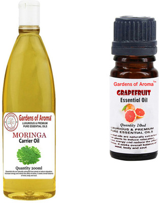 

Gardens Of Aroma Moringa Carrier Oil And Grapefruit Essential Oil(210 ml)