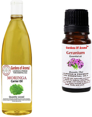 

Gardens Of Aroma Moringa Carrier Oil And Geranium Essential Oil(210 ml)