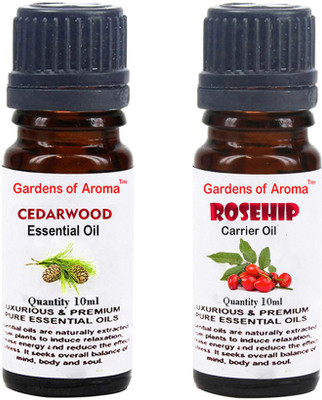 

Gardens Of Aroma Cedarwood Essential Oil And Rosehip Carrier Oil(20 ml)