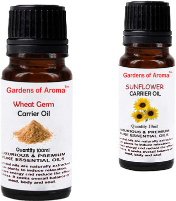 

Gardens Of Aroma Wheat germ Carrier Oil And Sunflower Carrier Oil(110 ml)