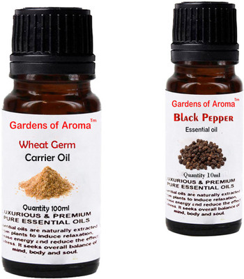 

Gardens Of Aroma Wheat germ Carrier Oil And Black pepper Essential Oil(110 ml)