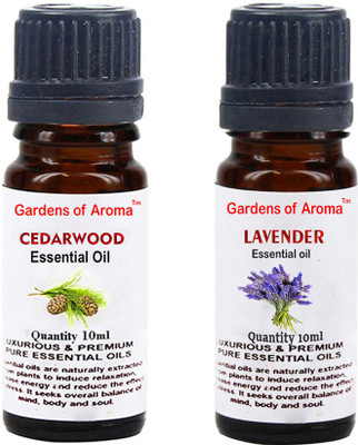 

Gardens Of Aroma Cedarwood Essential Oil And Lavender Essential Oil(20 ml)