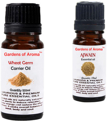

Gardens Of Aroma Wheat germ Carrier Oil And Ajwain Essential Oil(110 ml)