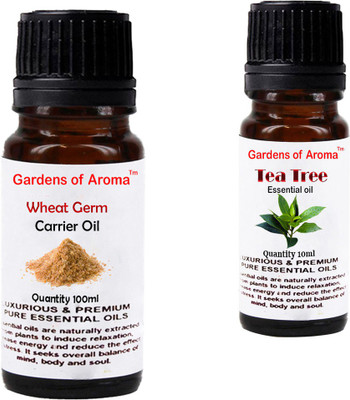 

Gardens Of Aroma Wheat germ Carrier Oil And Tea Tree Essential Oil(110 ml)