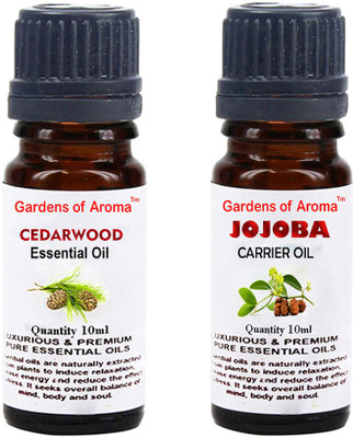 

Gardens Of Aroma Cedarwood Essential Oil And Jojoba Carrier Oil(20 ml)